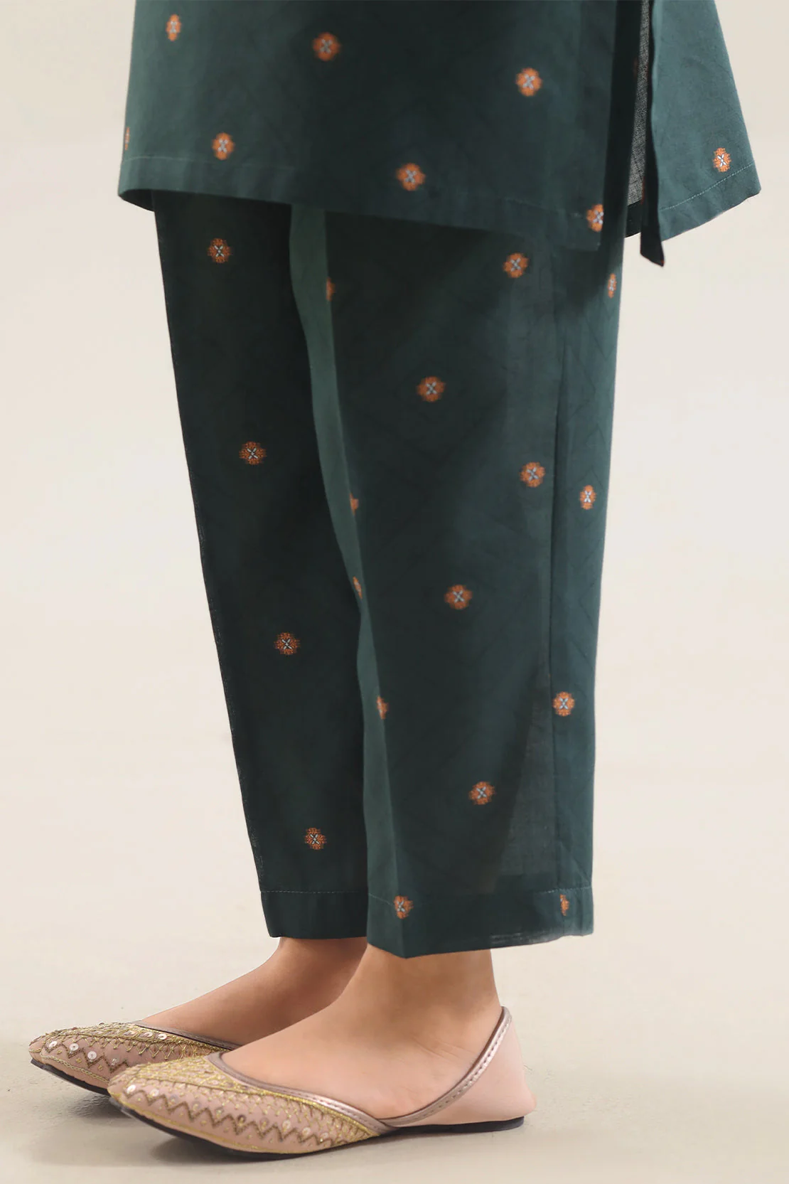 Stitched Cotton Jacquard Shirt/trouser For Kids - Image 6