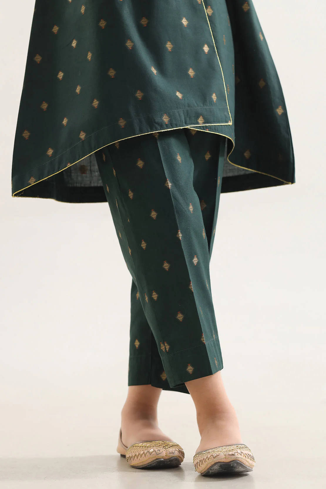 Stitched Cotton Jacquard Shirt/trouser For Kids - Image 5