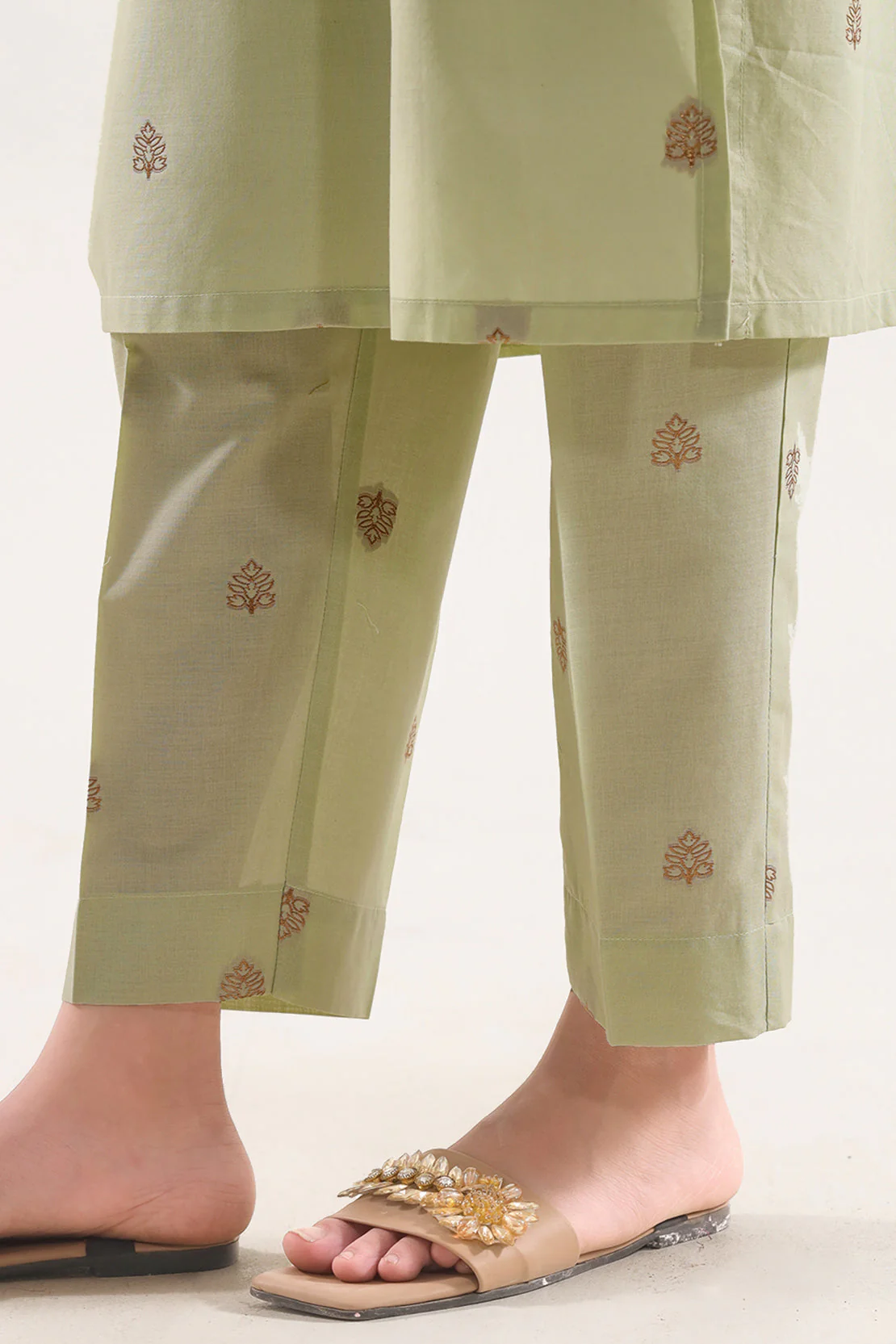 Stitched Cotton Jacquard Shirt/trouser For Kids - Image 6