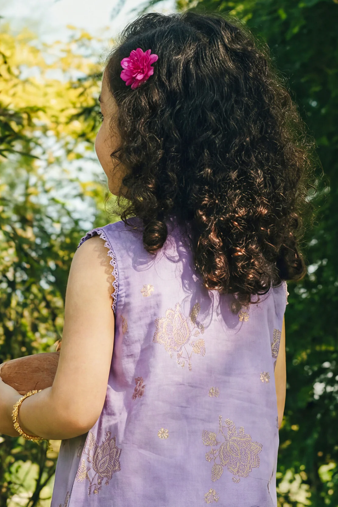 Stitched Cotton Jacquard Shirt/trouser For Kids - Image 5