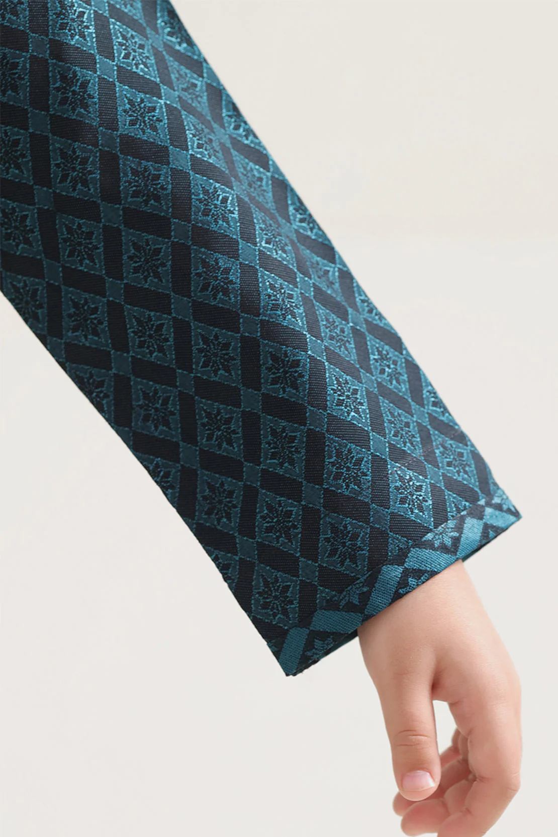 Stitched Cotton Jacquard Shirt/trouser For Kids - Image 5