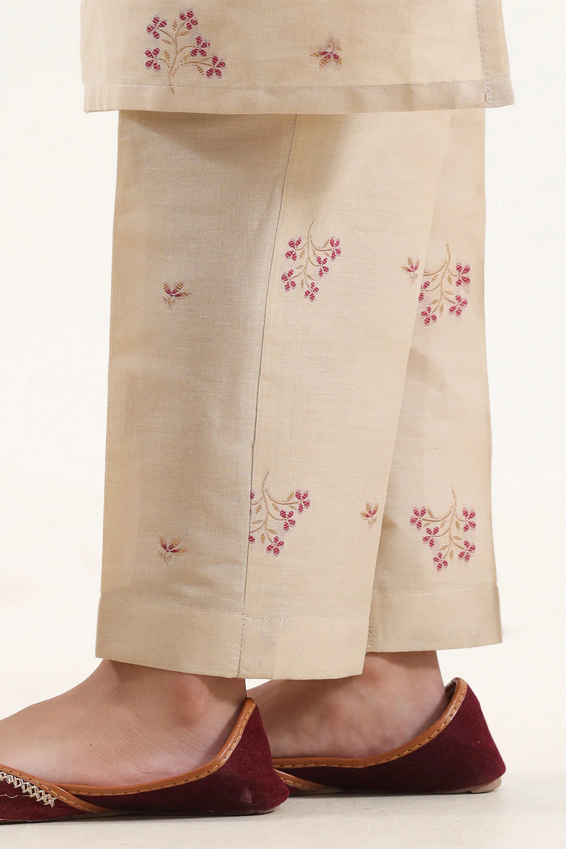 Stitched Cotton Jacquard Shirt/trouser For Kids - Image 5