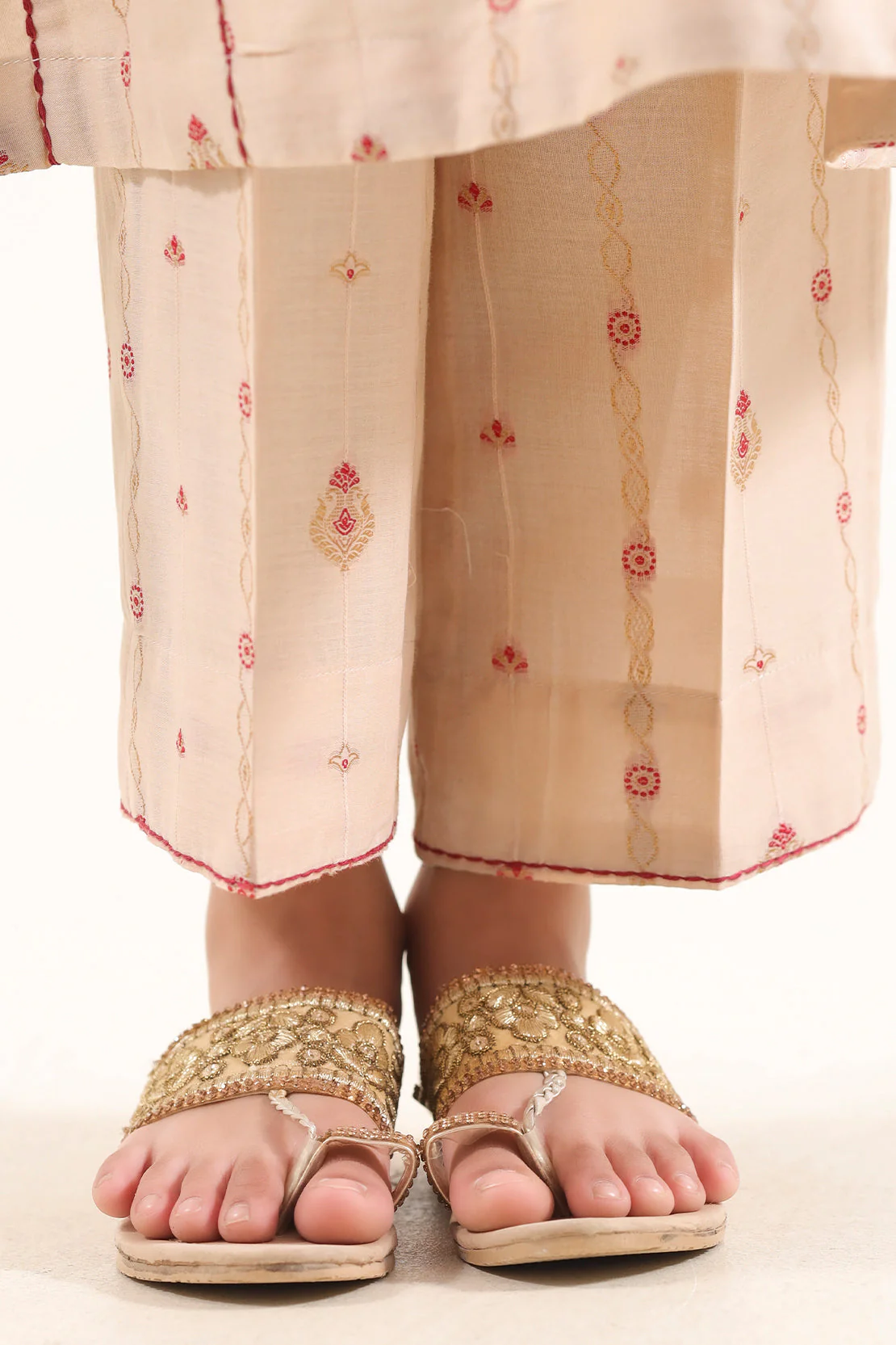 Stitched Cotton Jacquard Shirt/trouser For Kids - Image 3