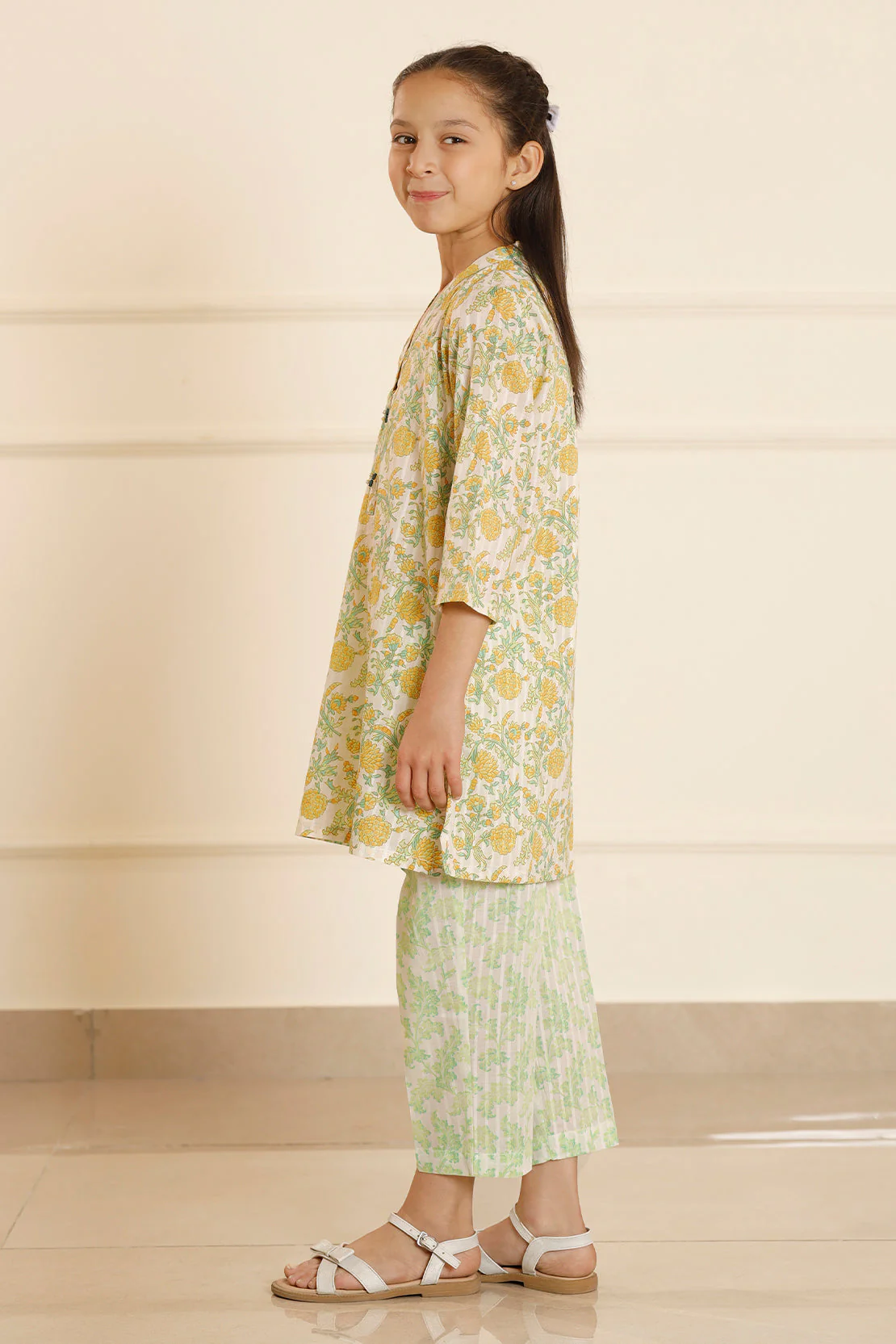 Stitched Cotton Viscose Shirt/Trouser For Kids - Image 2