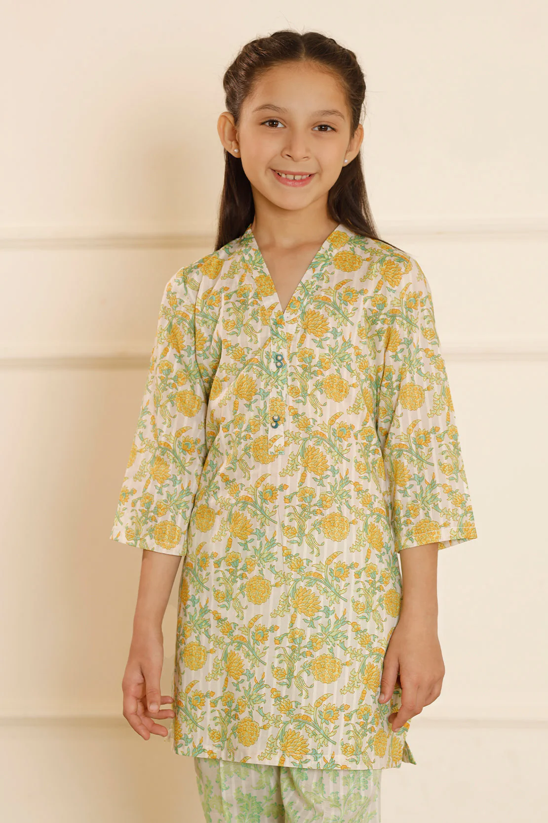 Stitched Cotton Viscose Shirt/Trouser For Kids - Image 5