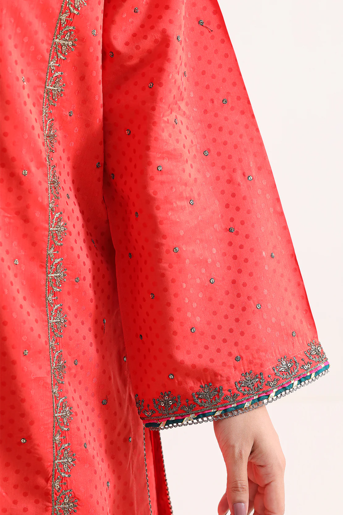 Stitched Embroidered Self Jacquard 2 Piece (Shirt/Trouser) - Image 7
