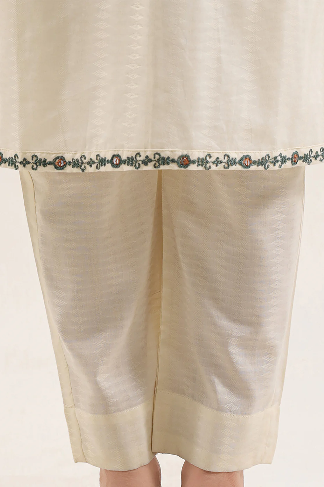 Stitched Embroidered Self Jacquard 2 Piece (Shirt/Trouser) - Image 7