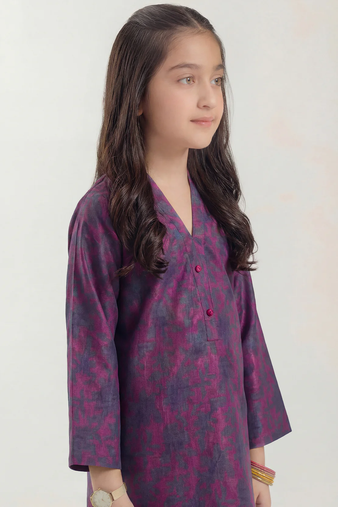 Stitched Jacquard Viscose 2 Piece (Shirt/trouser) For Kids - Image 3