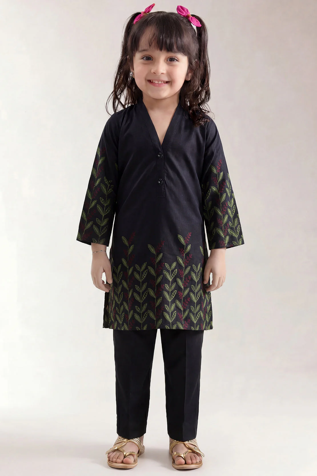 Stitched Jacquard Viscose 2 Piece (Shirt/trouser) For Kids