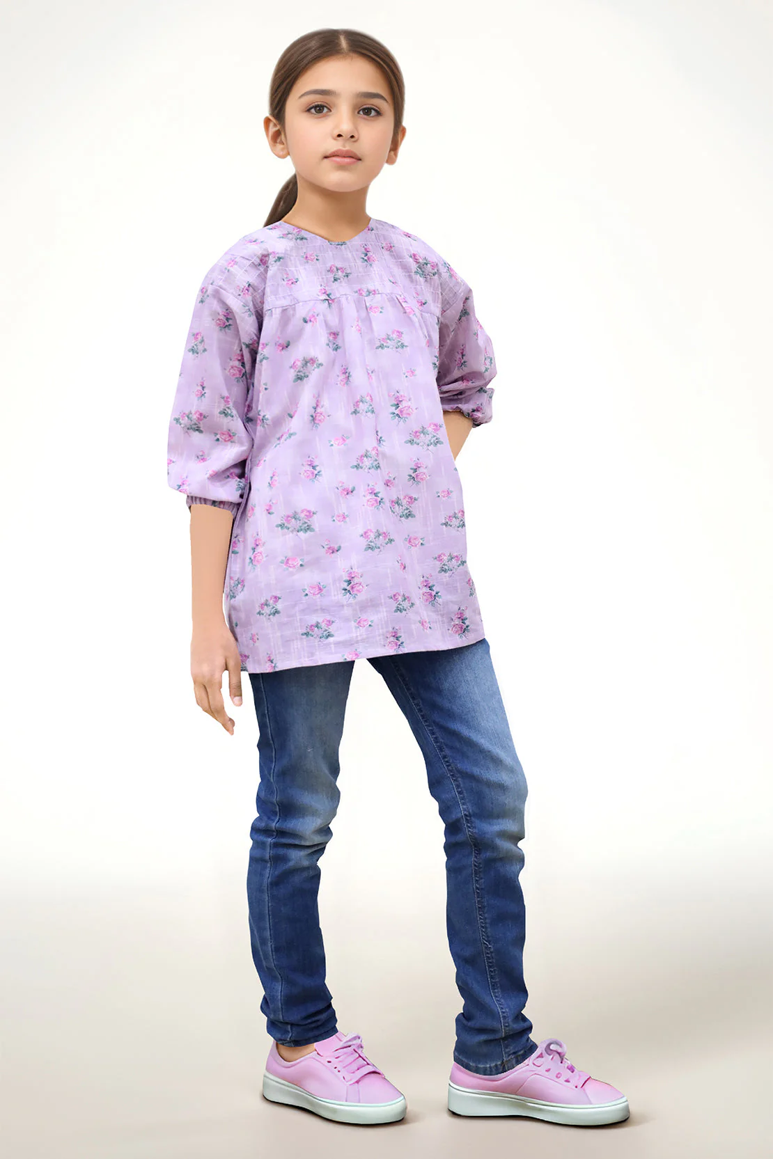 Stitched Khaddar Shirt For Kids - Image 2