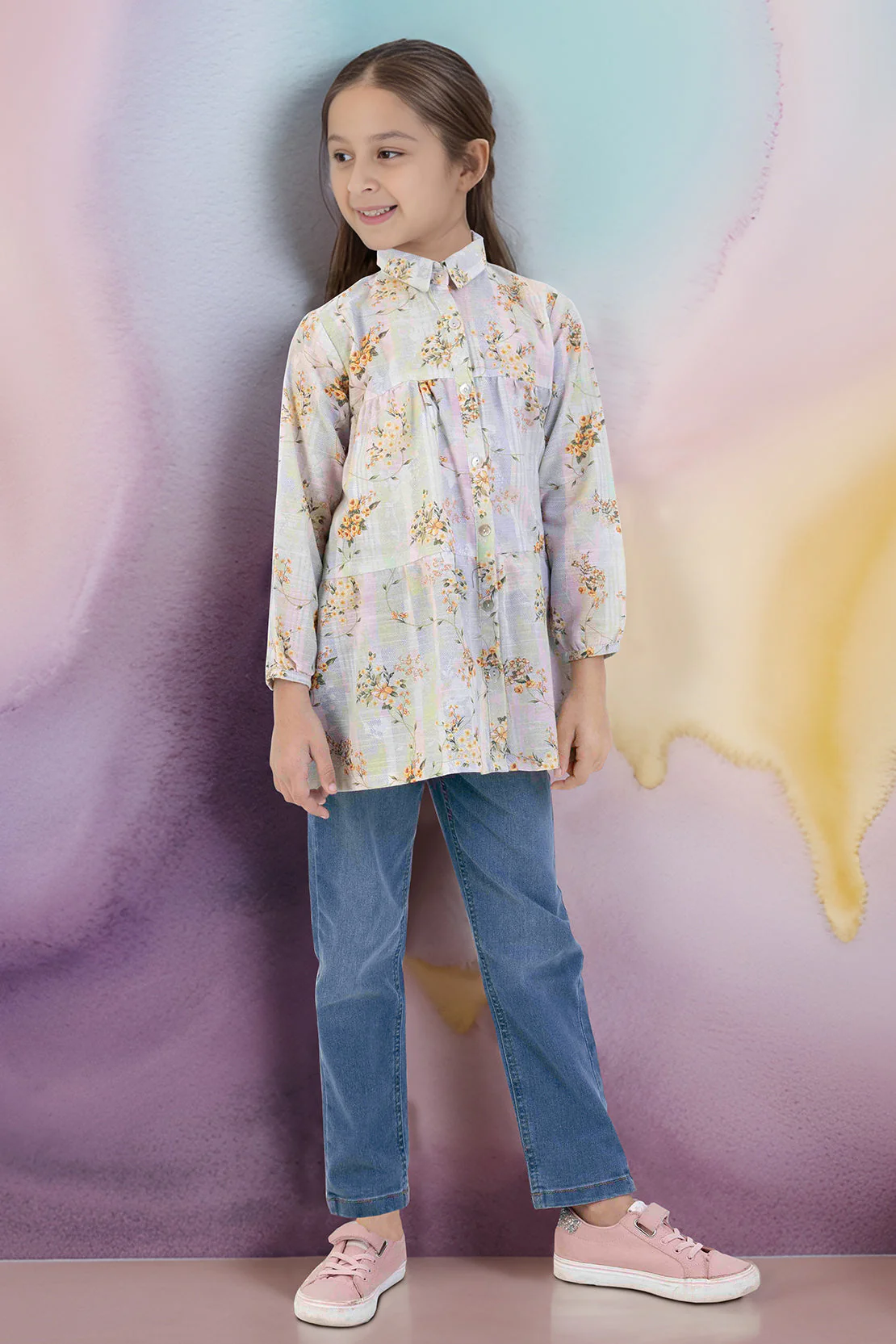 Stitched Khaddar Shirt For Kids - Image 2