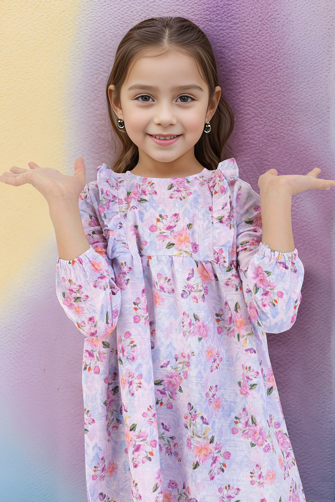 Stitched Khaddar Shirt For Kids - Image 3