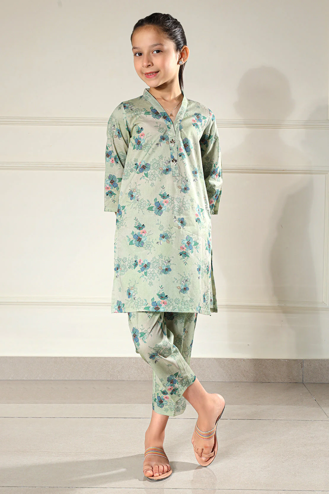 Stitched Lawn 2 Piece (Shirt/Trouser) For Kids - Image 3