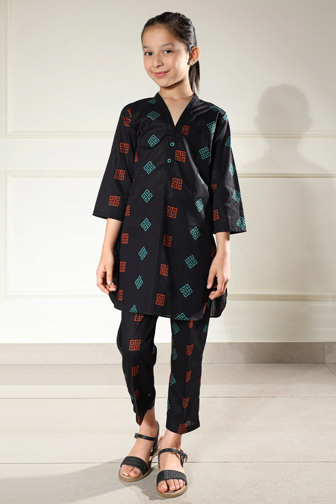 Stitched Lawn 2 Piece (Shirt/Trouser) For Kids - Image 2