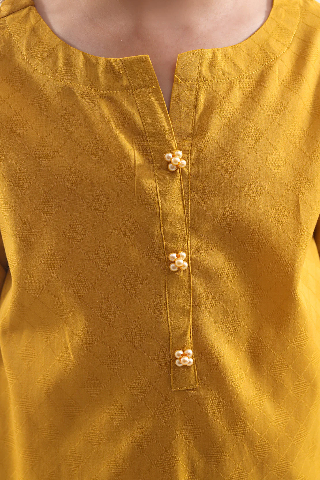 Stitched Lawn Jacquard Shirt/Trouser For Kids - Image 4