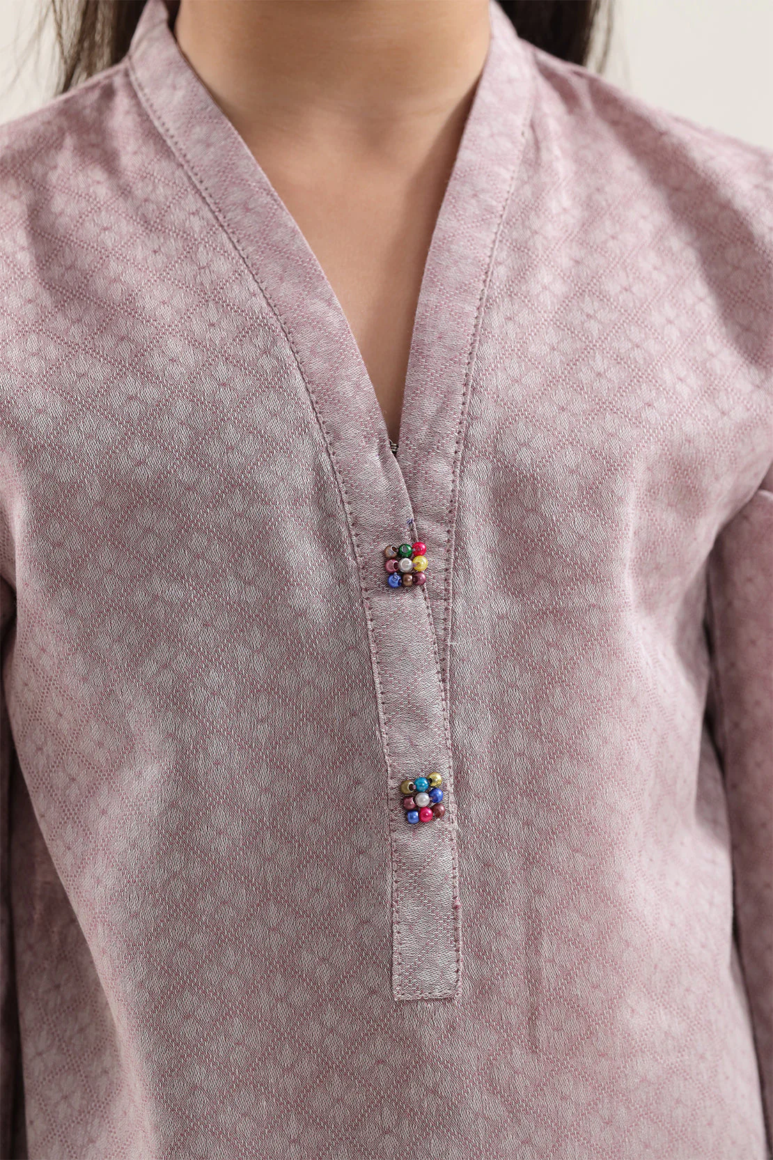 Stitched Lawn Jacquard Shirt/Trouser For Kids - Image 3