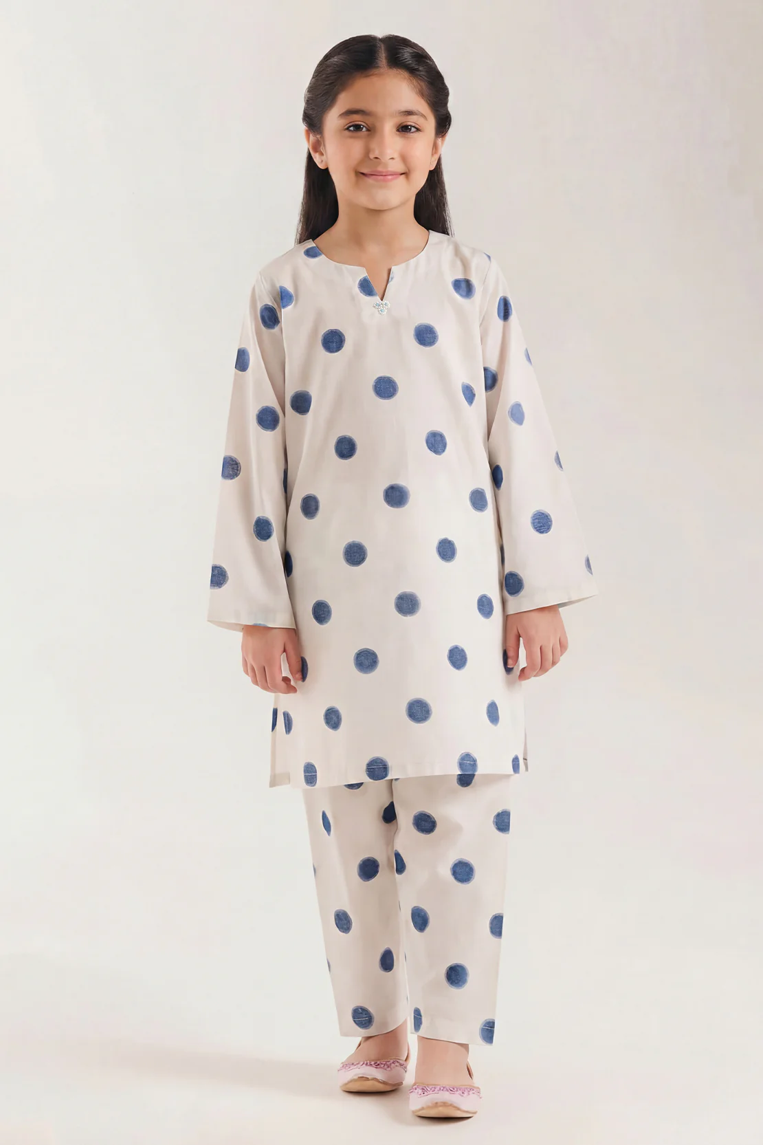 Stitched Lawn Jacquard Shirt/Trouser For Kids