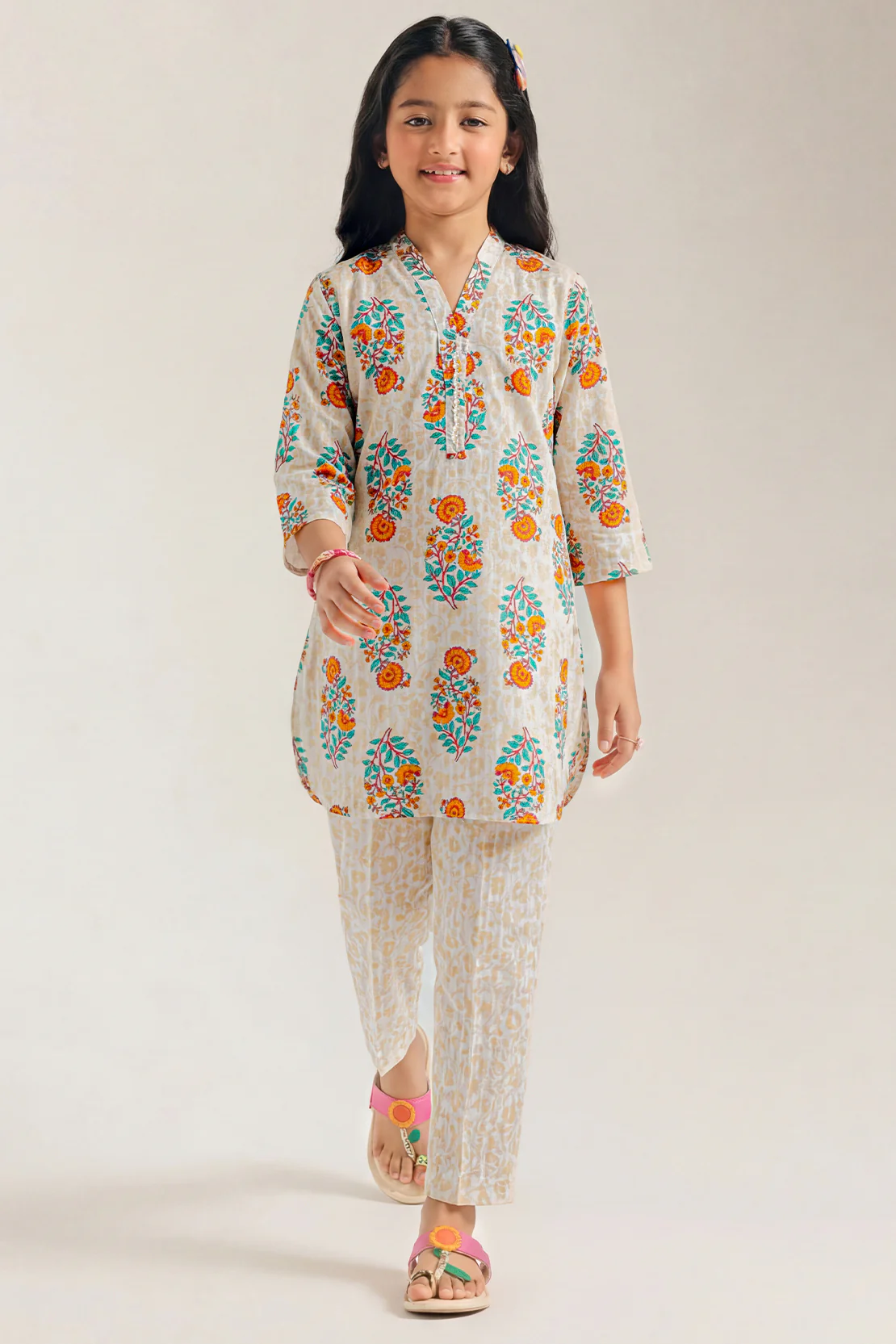 Stitched Lawn Shirt For Kids