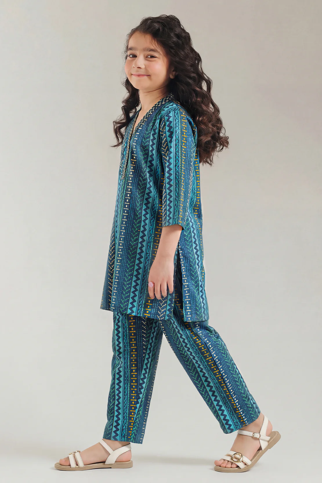 Stitched Lawn Shirt For Kids