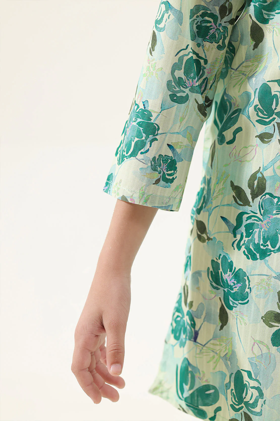 Stitched Printed Lawn Shirt For Kids - Image 4