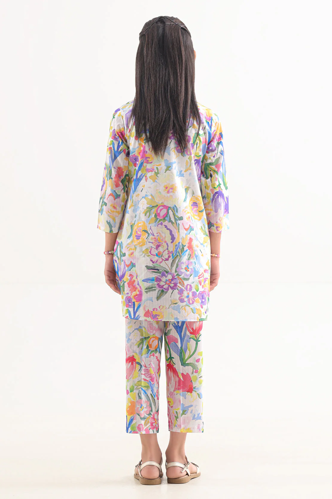 Stitched Printed Lawn Shirt For Kids - Image 6