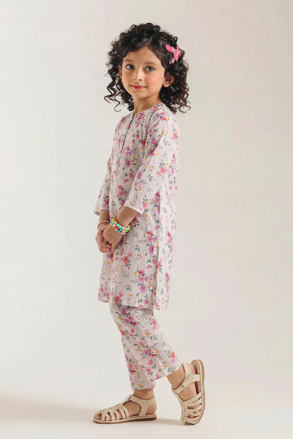 Stitched Printed Lawn Shirt For Kids - Image 2