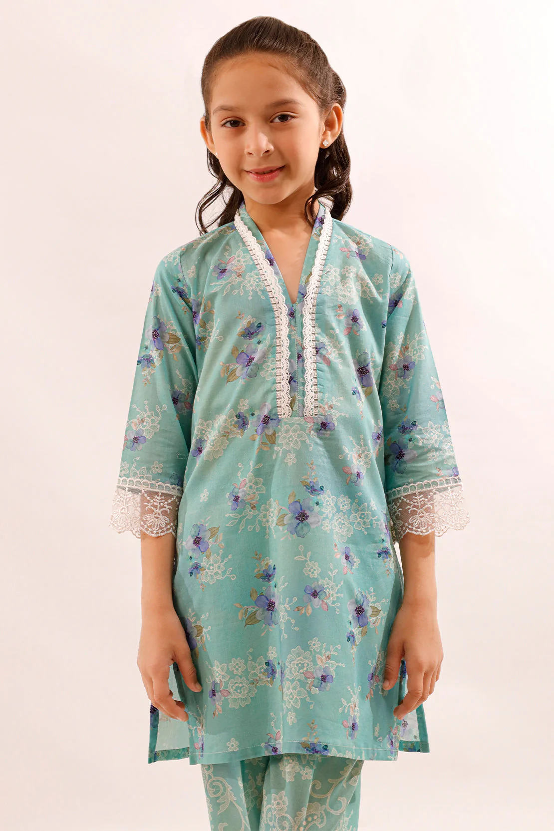 Stitched Lawn Stitched 2 Piece (Shirt/Trouser) For Kids - Image 4