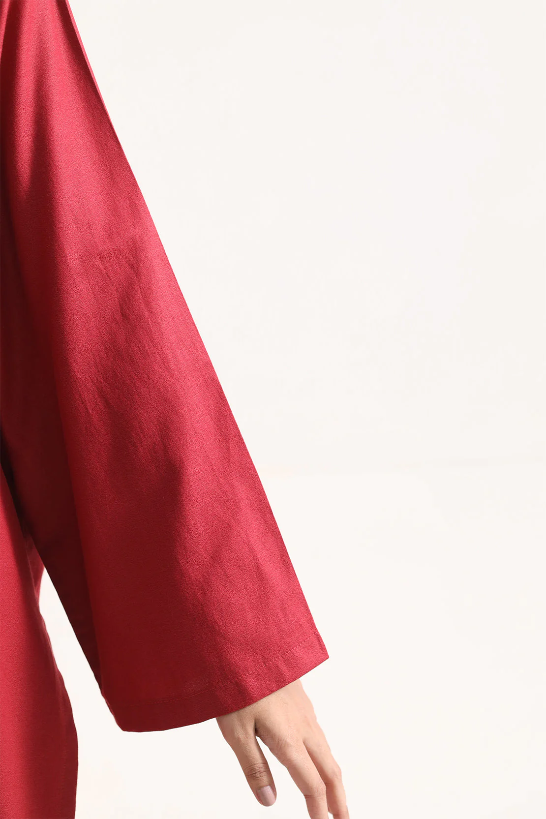 Stitched Poly Crepe Suit – Solid (2 PC Or Shirt) - Image 5