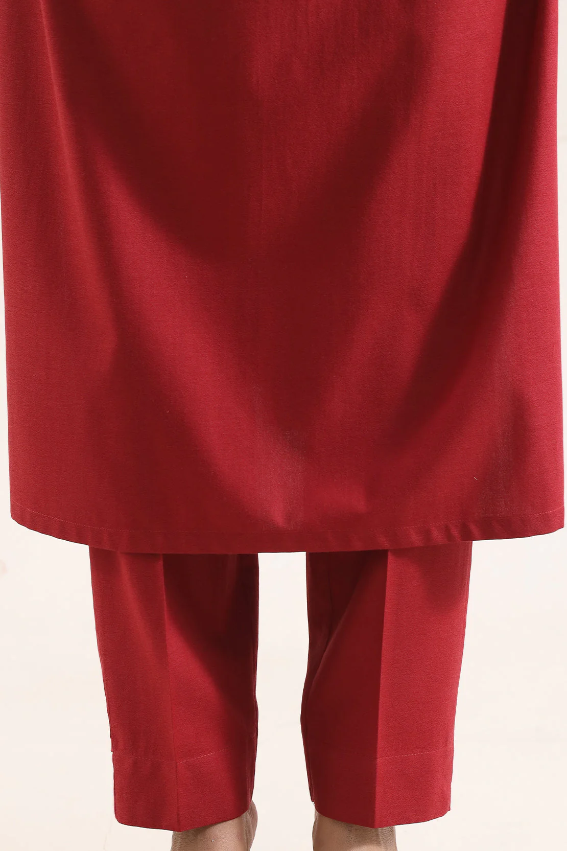 Stitched Poly Crepe Suit – Solid (2 PC Or Shirt) - Image 6