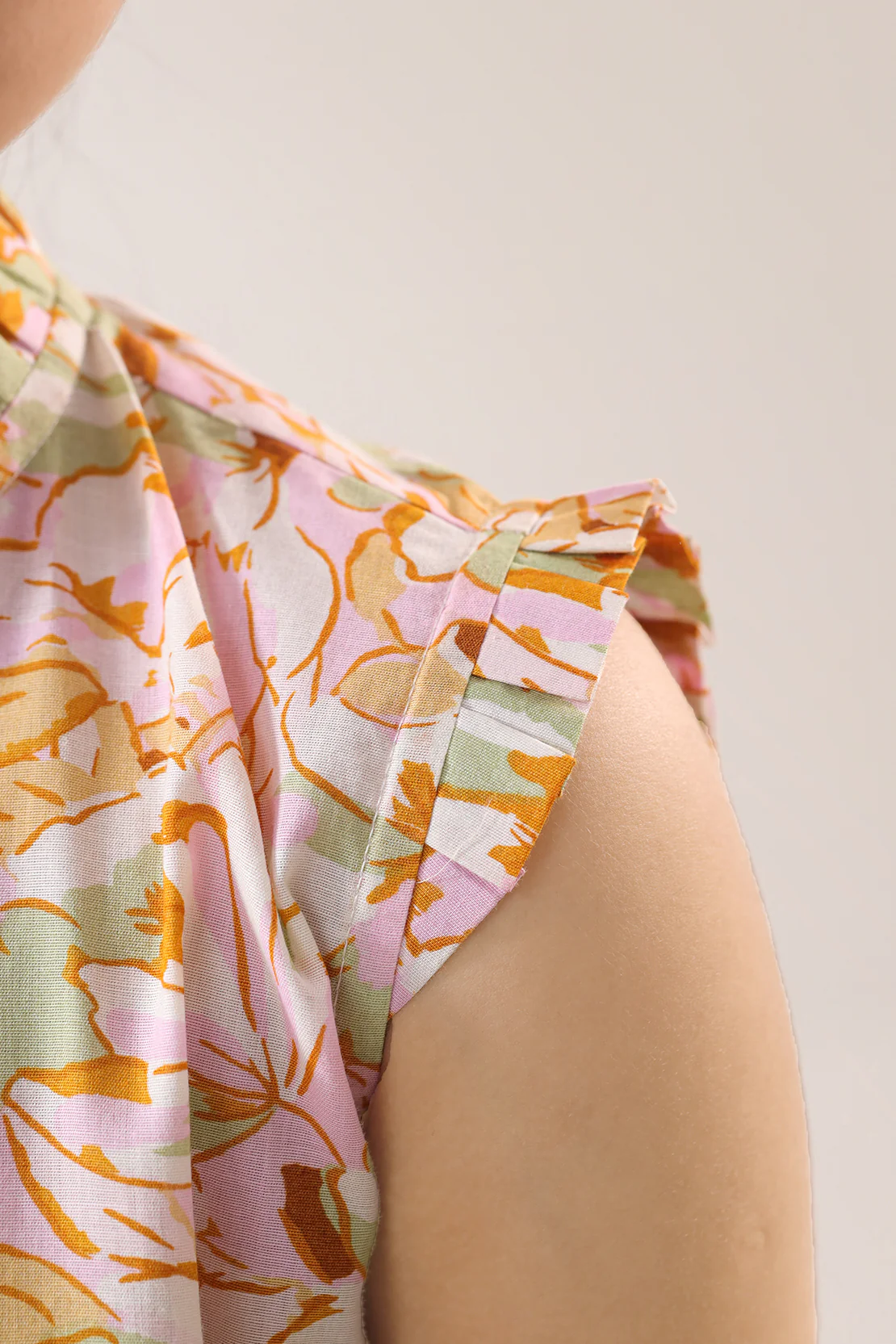 Stitched Printed Cambric Shirt For Kids - Image 5