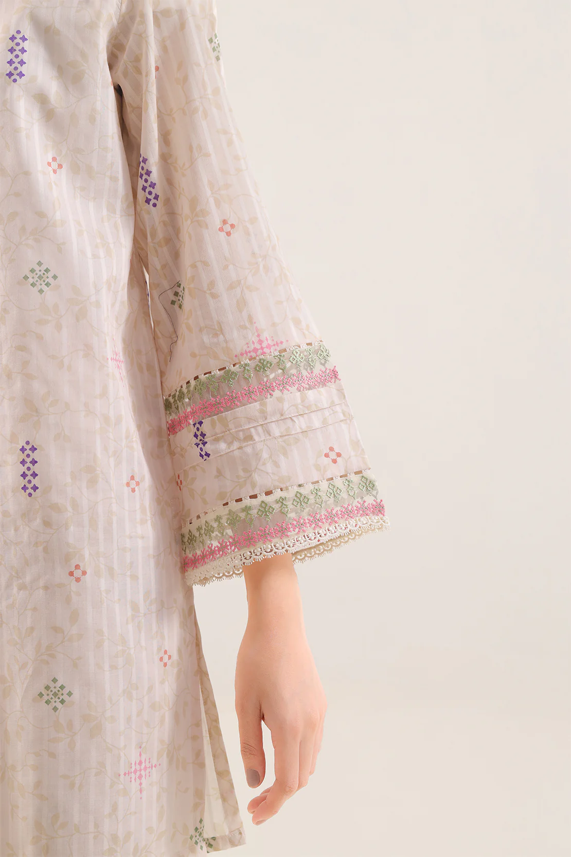 Stitched Printed Embroidered Lawn 2 Piece (Shirt/Trouser) - Image 4
