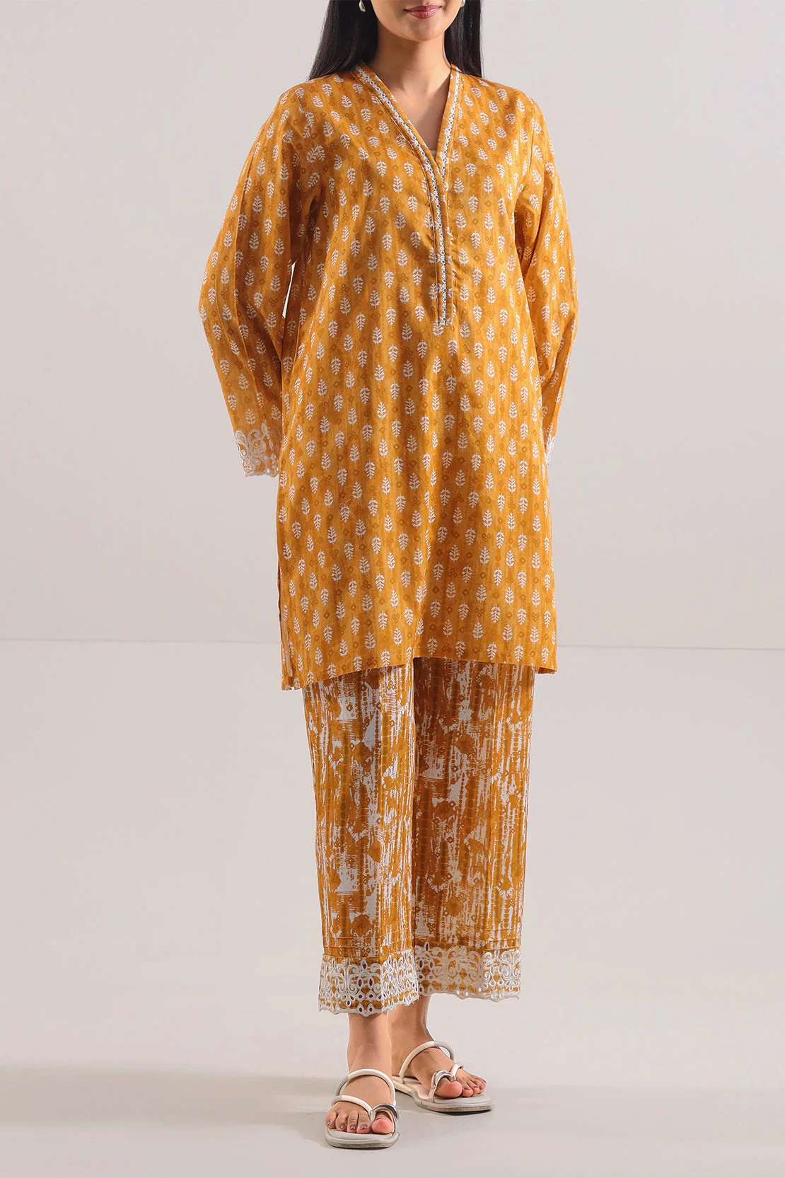 Stitched printed Embroidered Lawn 2 Piece (Shirt/Trouser) - Image 3