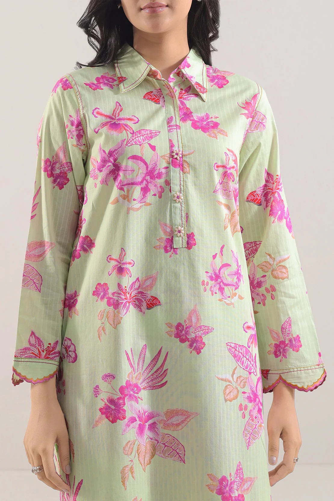 Stitched Printed Embroidered Lawn 2 Piece (Shirt/Trouser) - Image 2