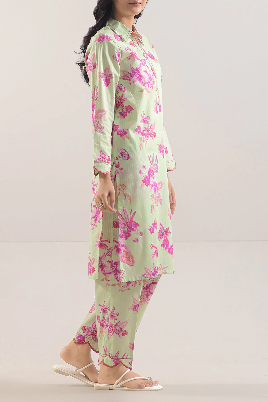 Stitched Printed Embroidered Lawn 2 Piece (Shirt/Trouser) - Image 3
