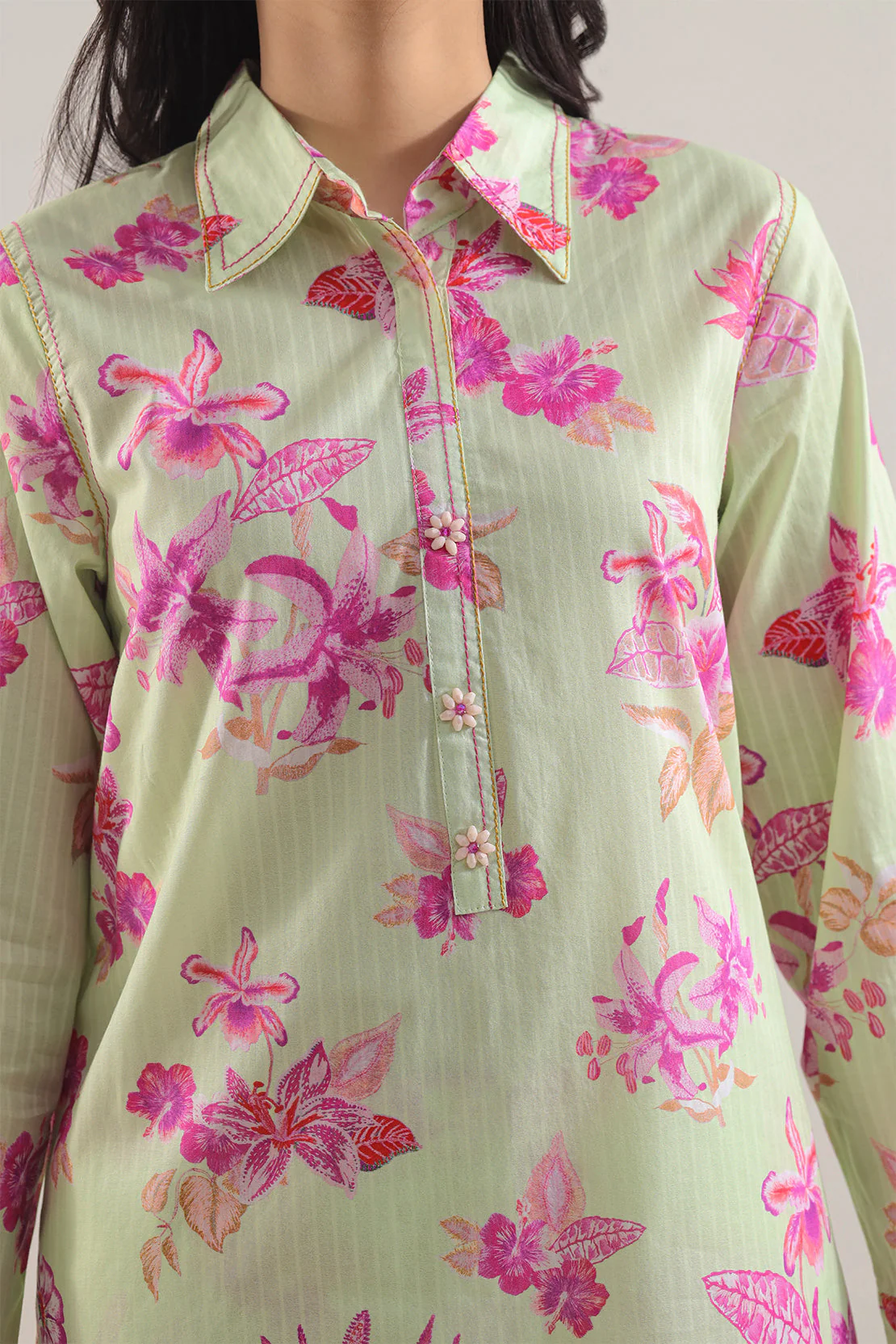 Stitched Printed Embroidered Lawn 2 Piece (Shirt/Trouser) - Image 4
