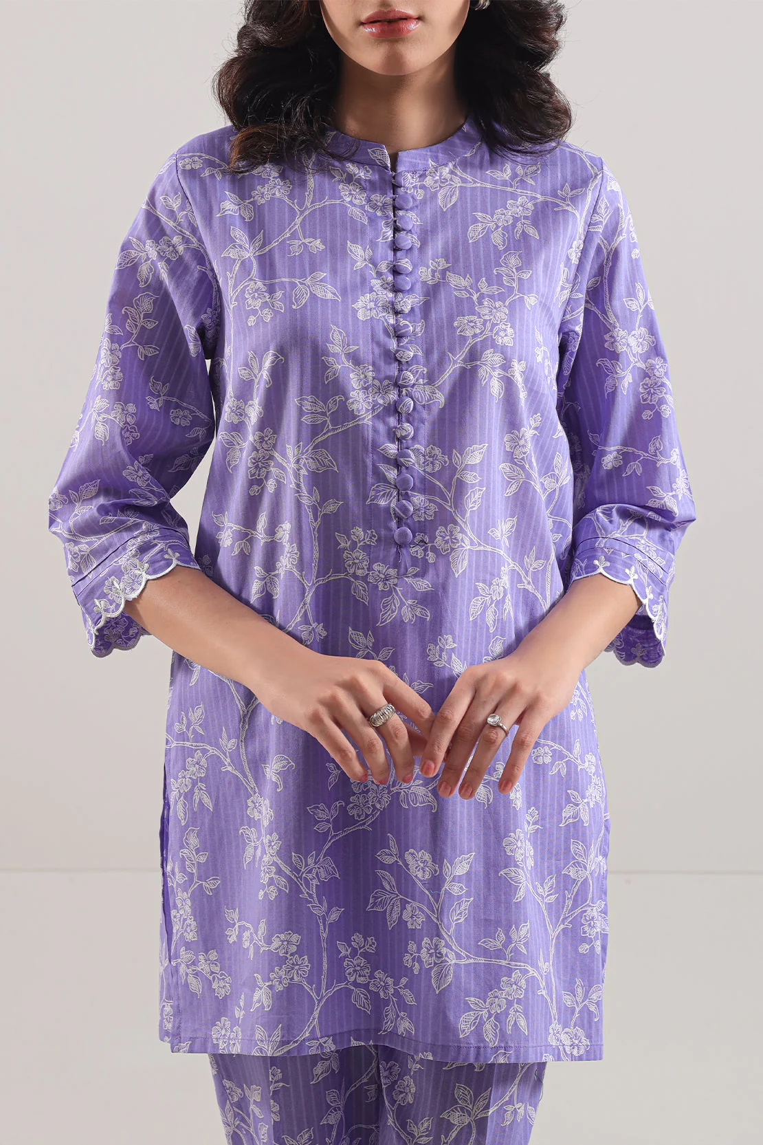 Stitched printed Embroidered Lawn 2 Piece (Shirt/Trouser) - Image 2