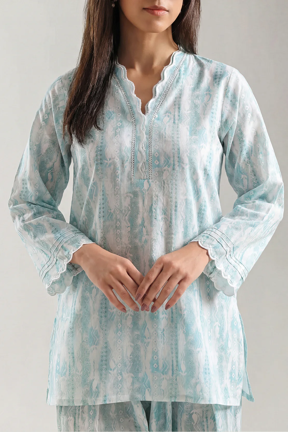 Stitched Printed Embroidered Lawn 2 Piece (Shirt/Trouser) - Image 2