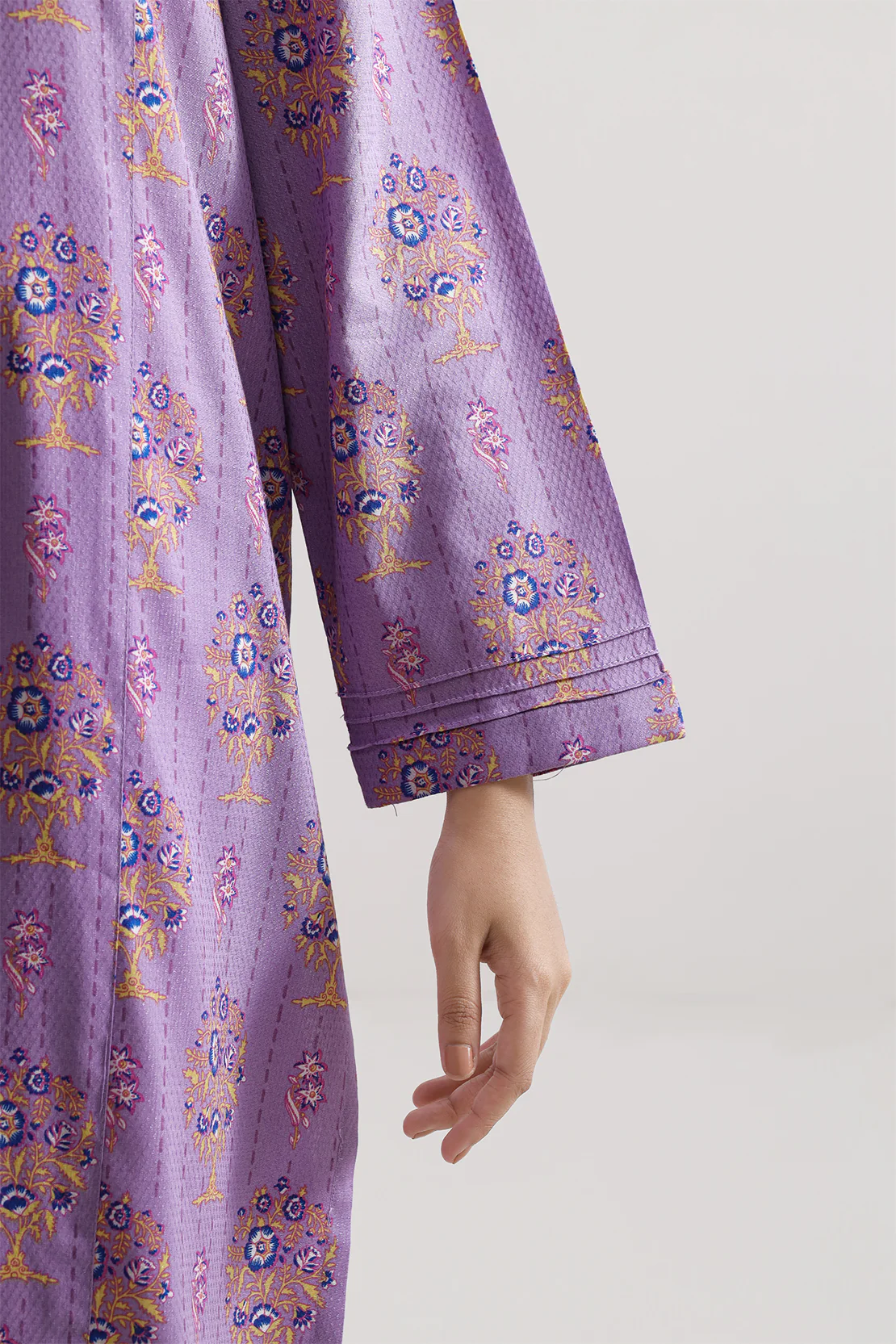 Stitched Printed Fancy Jacquard Khaddar 2 Piece (Shirt/Trouser) - Image 4