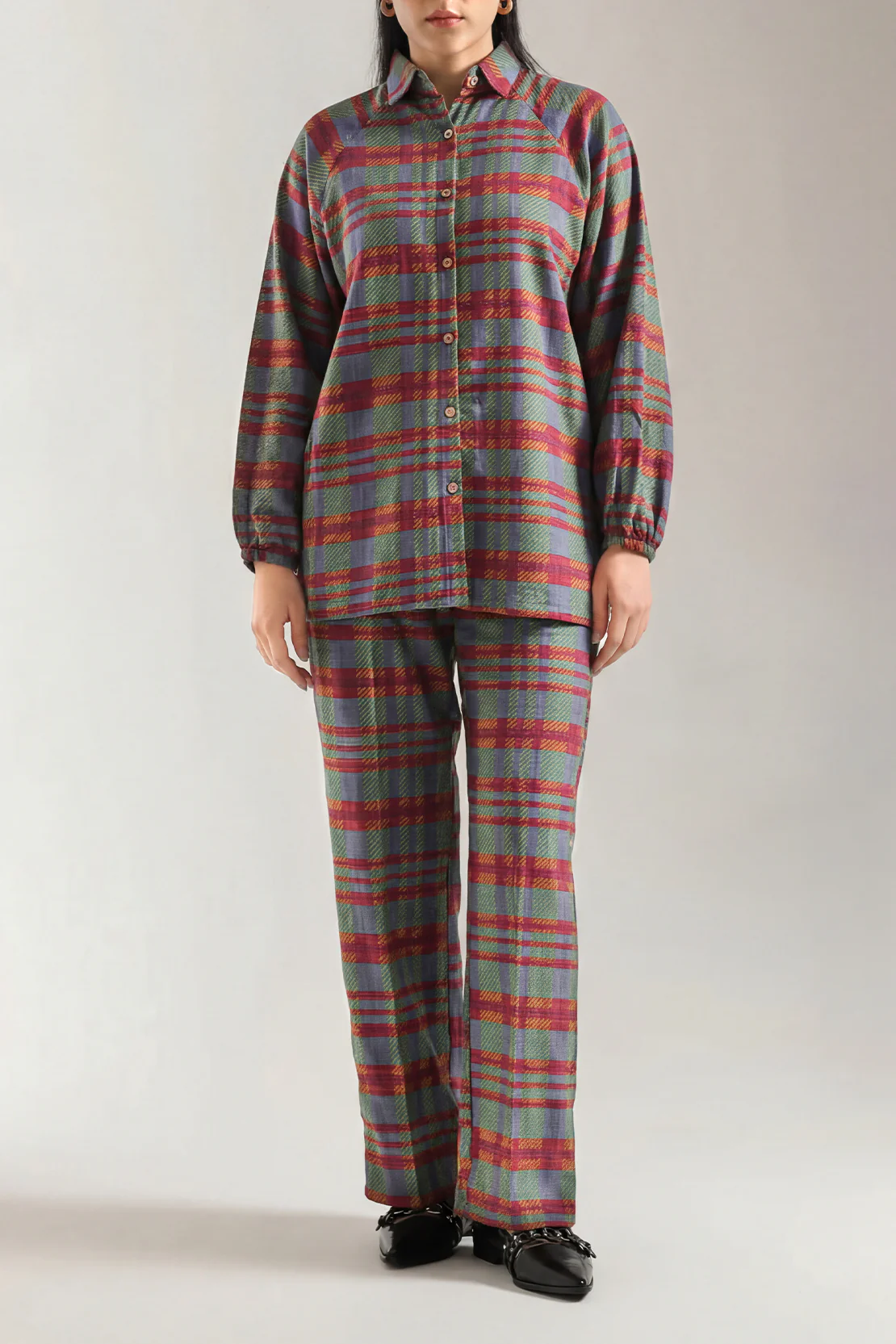 Stitched Printed Khaddar Shirt