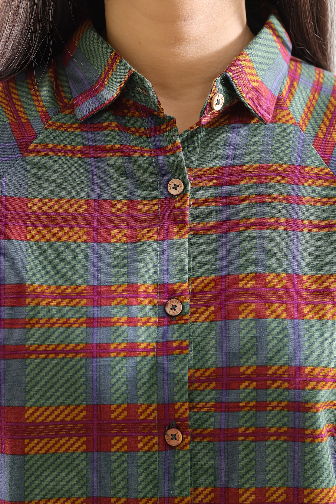 Stitched Printed Khaddar Shirt - Image 3