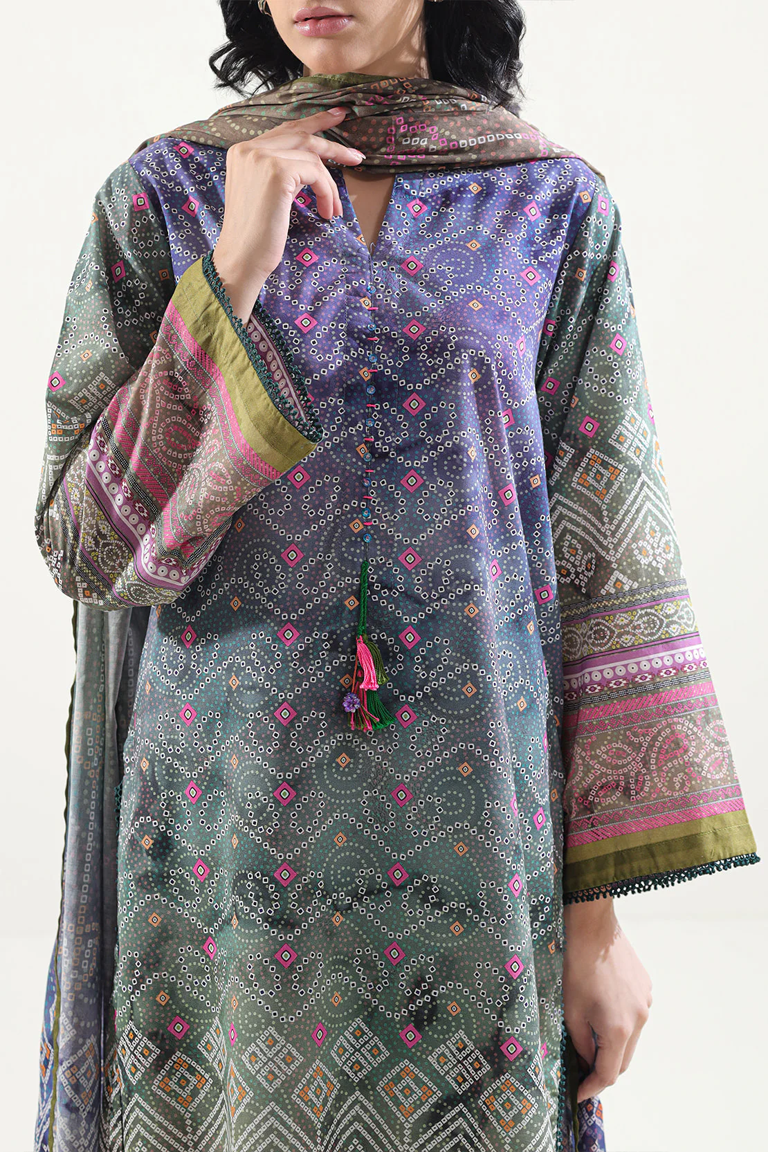 Stitched Printed Lawn 2 Piece (Shirt/Dupatta) - Image 4