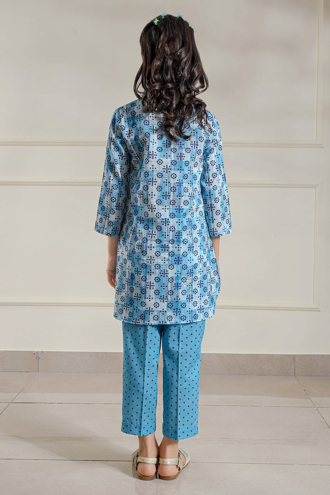 Stitched Printed Lawn Shirt For Kids - Image 5