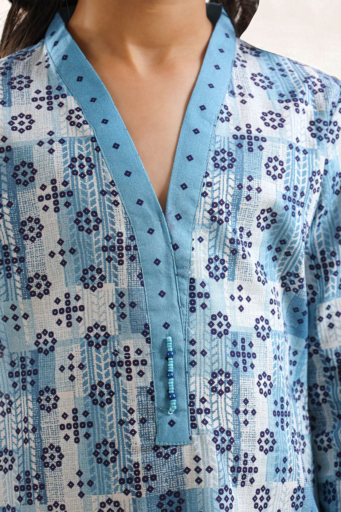 Stitched Printed Lawn Shirt For Kids - Image 6