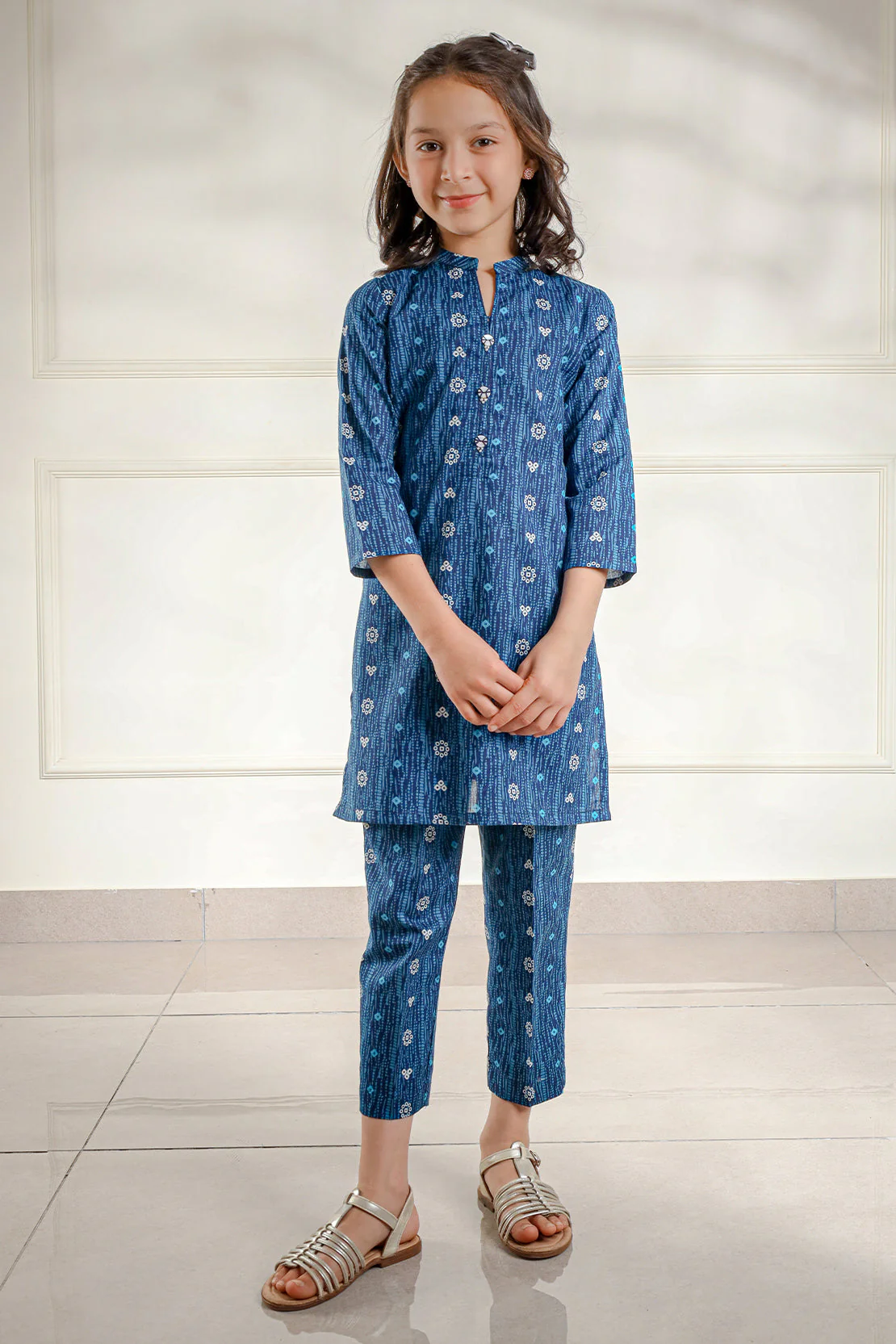 Stitched Printed Lawn Shirt For Kids