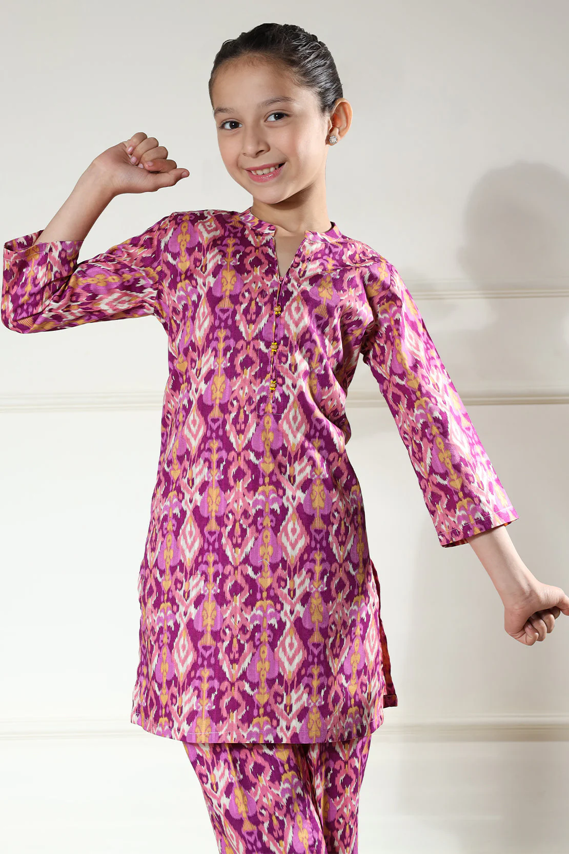 Stitched Printed Lawn Shirt For Kids - Image 4