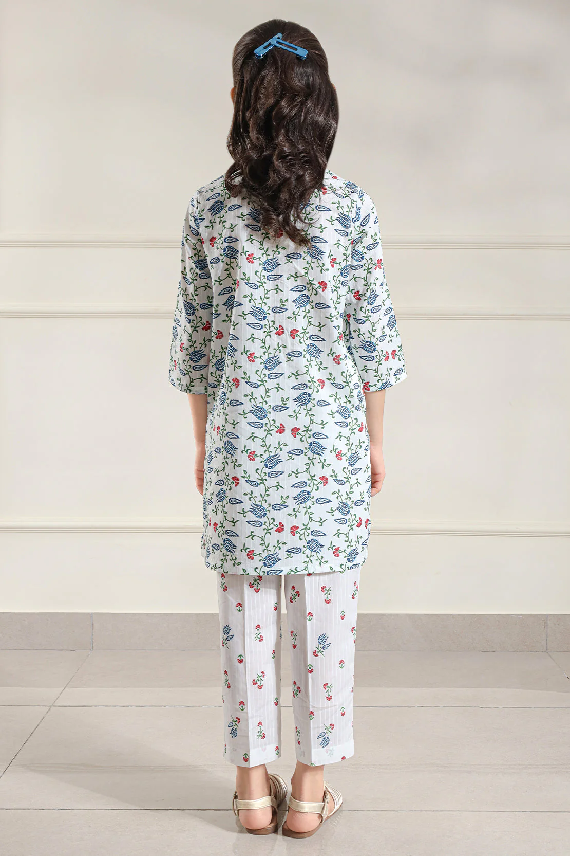Stitched Printed Lawn Shirt For Kids - Image 7