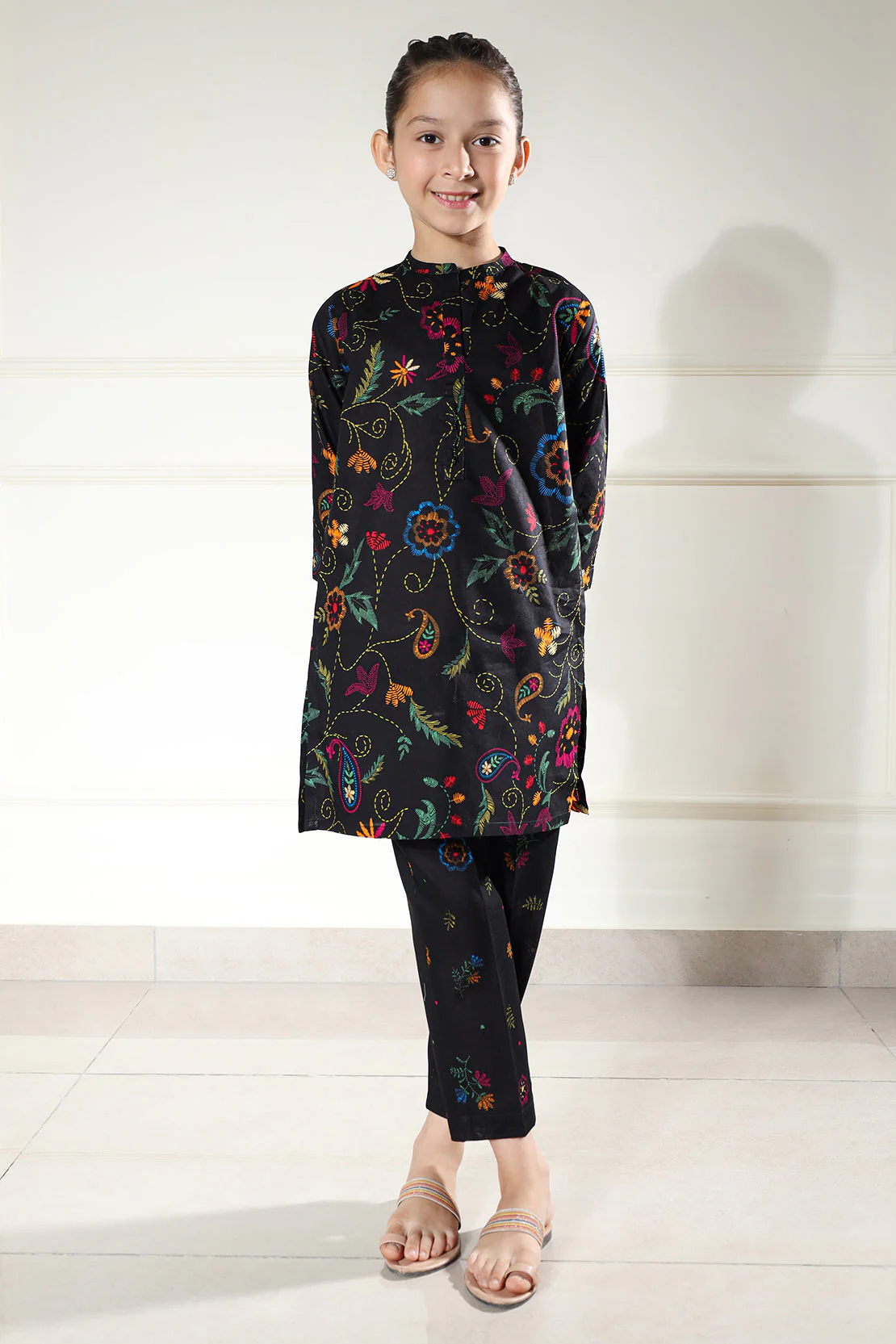 Stitched Printed Lawn Shirt For Kids