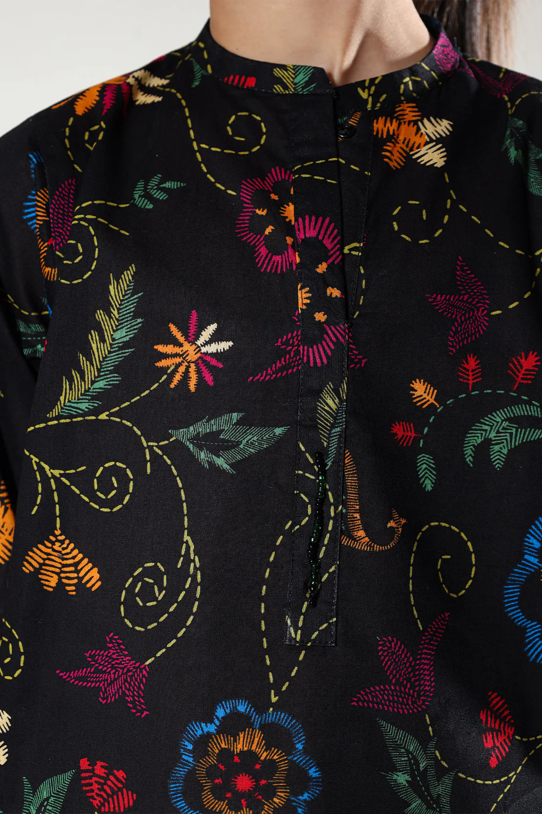 Stitched Printed Lawn Shirt For Kids - Image 5