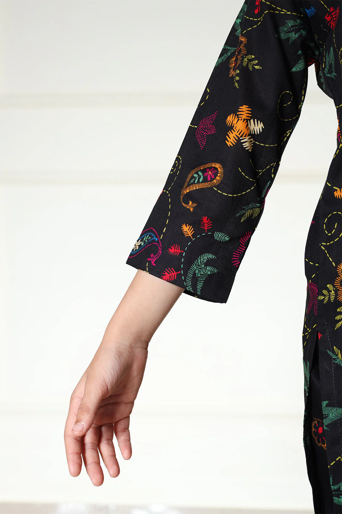 Stitched Printed Lawn Shirt For Kids - Image 6