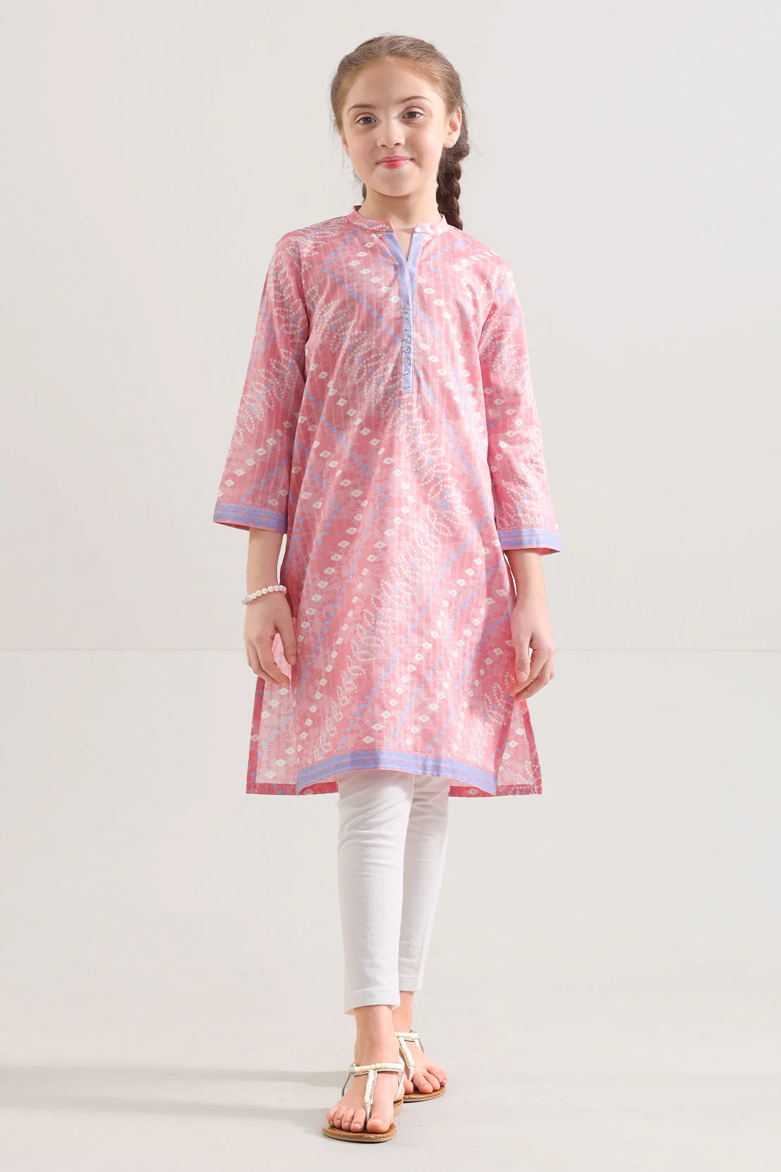 Stitched Printed Lawn Shirt For Kids